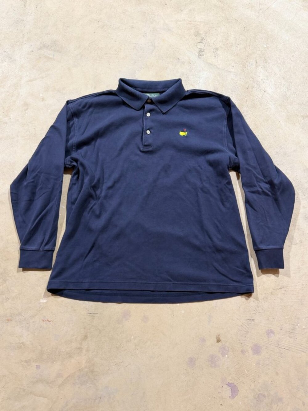 Masters Collection Men's Large 1/4 Button Long Sleeve Polo